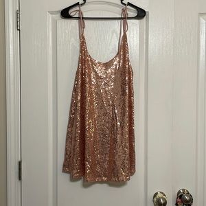 NWOT Lucy in the Sky Kiara Tie Dress in Sequin Rose